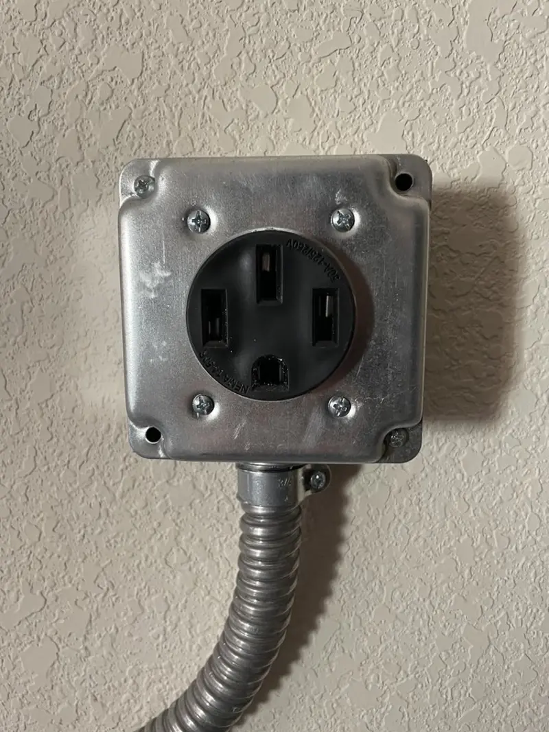 NEMA 14-50 outlet installed for Electrical Panel Upgrade in Center Point